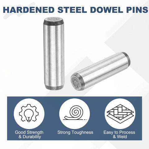 2 Pack Carbon Steel Dowel Pins One Sixteenth Inch Diameter Five Eighth Inch Length Hardened Steel Dowel Pins For Pegs Shelves