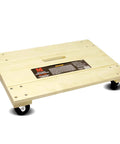 ✝️ 50952 1000 lbs. Capacity 24 in. x 16 in. Hardwood Furniture Moving Dolly, 1-pack, top view, four wheels, smooth and stable design
