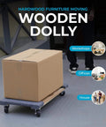 ✝️ 30 in. x 18 in. Hardwood Furniture Moving Dolly 1,320 lbs. Capacity – 4 Swivel Wheels Heavy-Duty Furniture Dollies, 2 Pack