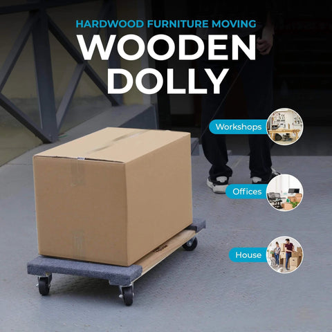 ✝️ 30 in. x 18 in. Hardwood Furniture Moving Dolly 1,320 lbs. Capacity – 4 Swivel Wheels Heavy-Duty Furniture Dollies, 2 Pack
