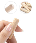 Assorted 21 Piece Wooden Dowels Set M6 M8 M10 Hardwood Grooved Fluted Pins For Woodworking And Furniture DIY Carpentry Projects