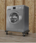 Washing machine on 30 in. x 18 in. Hardwood Furniture Moving Dolly 1,320 lbs. Capacity – 4 Swivel Wheels Heavy-Duty