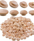 Wood Plugs Set in 4 Sizes for DIY Furniture Repair and Cabinet Gaps 120 Pieces Hardwood Hole Plugs Button Stoppers