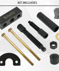Transmission Mainshaft Inner Bearing Race Tool Installer Puller for Harley Davidson Big Twin 5 and 6 Speed 1984-present # 34902-84 kit components