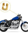 Throttle Idle Cable Ferrules For Harley Davidson Carburetor Throttle Cable End Joint Guide Nut Fits Road King 1996 2006 FXDF Fat Bob 2009 2017 5650876 Replacement Durable Aluminum Alloy Easy Install Professional Installation Recommended shown next to motorcycle for use illustration.
