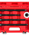Harmonic Balancer Installer Tool Kit With 5-Piece Long Reach Adapters And Bearing Press Nut in a red carrying case