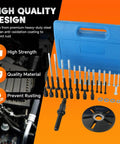 Harmonic Balancer Puller Kit With Installer And Thrust Bearing for damage-free removal with bolts, adapters, and case.