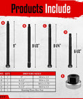 Harmonic Balancer Installer Tool Kit With 5-Piece Long Reach Adapters And Bearing Press Nut, product components shown.