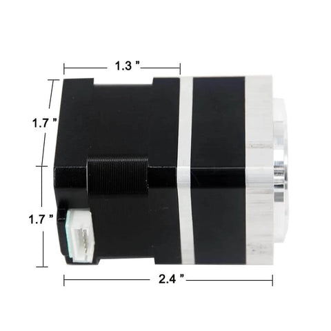 Harmonic Gear Drive Reducer with NEMA 17 Stepper Motor 1.4A, 2 Arcmin Precision, 30:1 Ratio Rotary Reducer dimensions