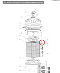 HCF series cartridge filter diagram highlighting O Ring Two Pack With Lubricant For Hayward Outlet Elbow No Fuss Fit For Micro Clear Pro Grid DE Filters Swim Clear And HCF Cartridge Filters Plus Aladdin O Ring Fitments For Pentair Sta Rite American