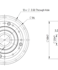 HD Mini-20 90mm Harmonic Drive Gear Ratio 30:1 - Strain Wave Gear Reducer technical drawing and specifications.