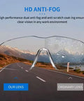 Comparison of clear and fogged lenses on 2 Pack Wide Frame Safety Glasses Goggles Anti Fog UV Resistant Over Glasses