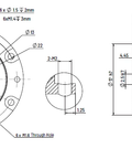 Technical drawing of HD Mini-03 Strain Wave Gear Reducer, 25mm Harmonic Drive Gear Ratio 30:1 with dimensions.