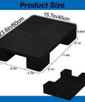 Heavy Duty HDPE Plastic Pallets Set For Garage And Industrial Use Lightweight Waterproof Storage Pads 2 Pack 23.6 Inch Long 15.7 Inch Wide 4.5 Inch High Moisture Proof Floor Pallets