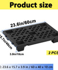 Heavy Duty Plastic Pallet Set For Basement Storage Lightweight Waterproof Interlocking Floor Pallets With Breathable Grids 2 Pack Indoor Outdoor Use Garage Kitchen Organization Durable HDPE By Jeracino