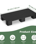 Industrial Grade Plastic Pallets HDPE Lightweight Waterproof Stackable For Indoor And Outdoor Use In Warehouses And Supermarkets 40 Inch By 20 Inch By 5.5 Inch With 6600 Lb Static Load Capacity And Zero Water Absorption By VigiFront