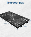 Set Of 12 Plastic Pallets For Basement Storage With Ventilated Grid Design Waterproof HDPE Heavy Duty Storage Pads