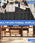 Six Pack HDPE Plastic Pallets Waterproof Storage Pads For Racks And Shelves in use as pet insulation and warehouse flooring.