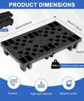 Nestable HDPE Plastic Pallet Set, Lightweight Yet Durable 6 Pack With Breathable Grid Design, Waterproof For Basement Storage