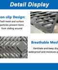 Detail view of Lightweight HDPE Plastic Pallets Pack Of 6 Built Tough Moisture Proof Waterproof Floor Pallets with grid ventilation.