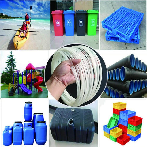 HDPE White Plastic Welding Rod 50 Feet 0.125 Inch Diameter for DIY Car Bumper Repair Water Tanks Canoes Plastic Bins