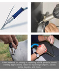 Black HDPE Plastic Welding Rods used in various industrial welding projects for strong joints by Mujoiny