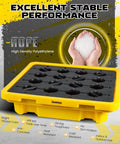Image of Spill Containment Pallet With Drain Outlet For 200L Drum, yellow heavy duty tray platform, with HDPE material and features.