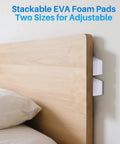 40 Piece Headboard Wall Protector Set With 15Mm And 5Mm Thick Cushions, Layerable White Bumpers Attached to Bed Headboard