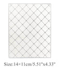 Heart Hole Rectangular Metal Die Cuts For DIY Scrapbooking And Card Making, Rhombus Hole Background Cutting Dies Stencils, Silver Carbon Steel Embossing Dies 14x11 cm