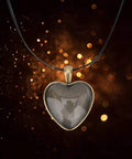Heart-shaped pendant from DIY Necklace Making Kit With Base Tray Pendant Molds And 60pc Metal And Plastic Accessories For Crafting Dope Handmade Necklaces