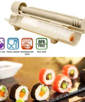 Heart Shaped Sushi Roller For DIY Sushi Making Kit By Thanice durable food-grade plastic mold with sushi roll and icons