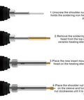 Step-by-step guide to using Pro Heat Set Soldering Tips Kit for Easy Heat Set Inserts in 3D Printing with soldering iron