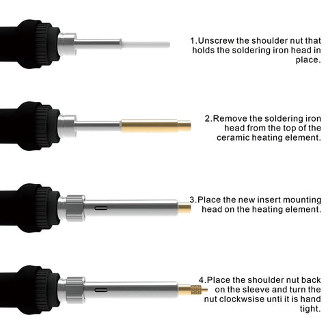 Step-by-step guide to using Pro Heat Set Soldering Tips Kit for Easy Heat Set Inserts in 3D Printing with soldering iron