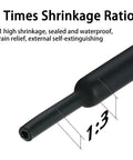 Heat Shrink Tubing Kit With 218 Pieces And Eight Sizes From One Eighth Inch To Three Quarters Inch 2.4 Inch Pre Cut Tubes Three To One Shrinkage Industrial Marine Grade Waterproof illustration