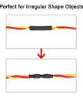 UL Listed 225 Pcs Heat Shrink Tubing Kit with Length Three Point Four Five Inches Three To One Shrink Ratio Eight Sizes