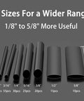 Heat Shrink Tubing Kit With Adhesive Lined 3 To 1 Shrink Ratio For Marine Grade Industrial Use 240 Piece Set tube sizes