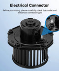 Heater Blower Motor Fan Assembly For Chevy C K 1500 2500 3500 Suburban Tahoe Blazer GMC Yukon XL Cadillac Escalade 1997 1998 1999 2000 Replacement 700100 with electrical connector
