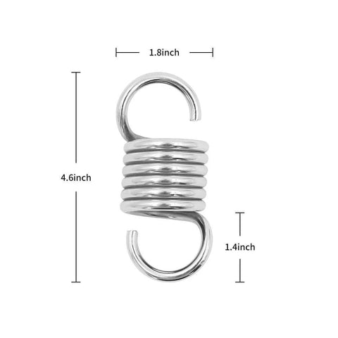 Beefed Up Heavy Bag Spring Shock Absorber For Boxing And MMA Training Cuts Bag Swing And Noise By Up To Seventy Five Percent Keeps Your Mounts Safe Fits 75 To 220 Lb Bags Top Or Bottom Mount 4.6 Inch, steel spring dimensions shown