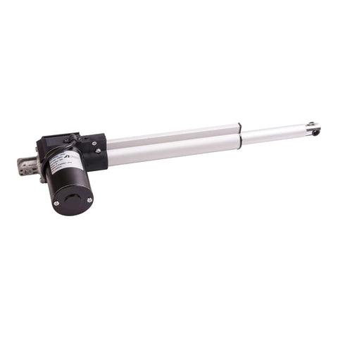 Heavy Duty 1000lb 12V Rod Actuator With 18 Inch Travel Internal Limit Switches IP43 Rated Aluminum Shaft And Inner Tube High Performance 12V DC Motor Push 1000lb Pull 800lb 24V Optional