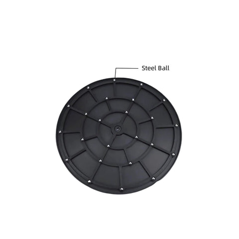Bottom view of 11.8 Inch Heavy Duty 360 Degree Rotating Swivel Stand With Steel Ball Bearings For Lazy Susan TV Monitor Supports 25 Kg