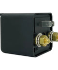 Beefy 120A 12V Continuous Duty SPST 4 Pin High Power Automotive Relay side view, heavy-duty, M6 terminals, ideal for split charging systems