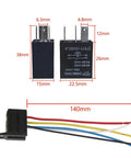 Heavy Duty 12V 30A SPDT Car Relay Socket 5 Pin Waterproof Harness Plug electrical diagram and wiring dimensions