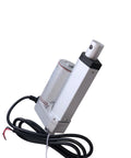 Heavy duty DC linear actuator with 2 inch stroke and 750N load capacity shown on white background.