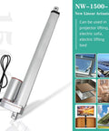 Heavy Duty 12V Linear Actuator With 12 Inch Stroke IP54 Waterproof 330 Lbs Thrust for outdoor automation and industrial use