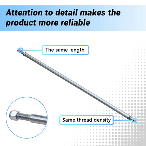 Beefed Up Heavy Duty 1 Inch Diameter 40 Inch Steel Axle Rod With 1 To 3/4 Inch Step Down 3/4-16 Fine Thread And 1/4 Inch Keyway