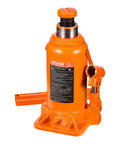 Front view of Heavy Duty 20 Ton Hydraulic Bottle Jack With 7.5 To 14 Inch Lift Range All Welded Construction Three Section Long Handle