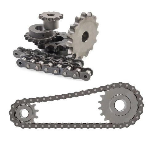 Heavy Duty 27 Tooth Chain Sprocket For ISO 04C Chain, 10mm Bore, 57.5mm Outer Diameter, ANSI 25, C45 Carbon Steel With Black Oxide Finish