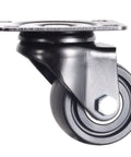 2.5 Inch Heavy Duty Plate Casters With 360 Degree Swivel Top Plate Nylon Wheels 1500 Lbs Load Capacity Ideal For Workbenches Work Carts