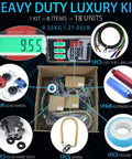 Three In One Air Hose Kit For Semi Trucks Fifteen Foot Long With ABS Power Airlines Hose Wrap Ready To Install For Tractor Trailers Includes Two Glad Hands One Grip One Spring Twelve Seals And A Seven Way Electrical Cable Plus Teflon Tape.