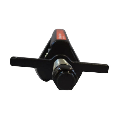 Front view of Heavy Duty Three Jaw Puller With 8 Inch Reach And 17 Ton Capacity For Automotive And Industrial Use, T-handle visible.